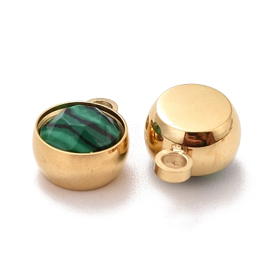 Faceted Natural Gemstone Charms STAS-D177-01G-1