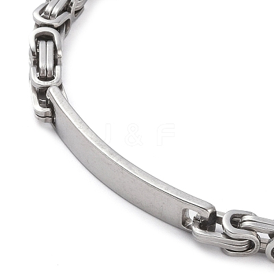 Tarnish Resistant 201 Stainless Steel ID Bracelets LS-BJEW-F331-08P-1