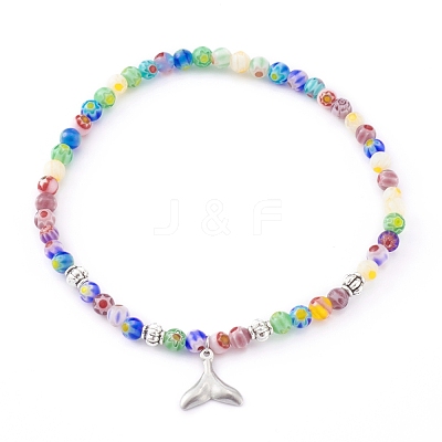 Charm Stretch Bracelets BJEW-JB05975-1