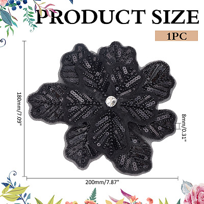 3D Polyester Embroider Thread Iron on/Sew On Patches PATC-WH0023-21A-1