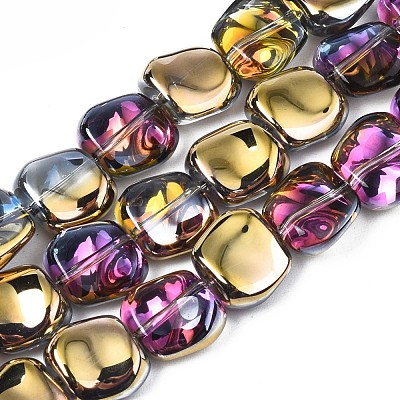 Electroplate Glass Beads Strand EGLA-S188-21-C02-1