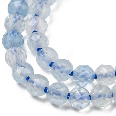 Grade A Natural Aquamarine Beads Strands LS-G-E411-19F-2mm-1
