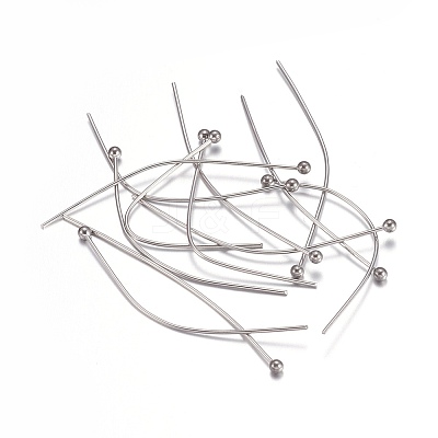 Tarnish Resistant 304 Stainless Steel Ball Head Pins LS-STAS-O105-04-0.6x40mm-1