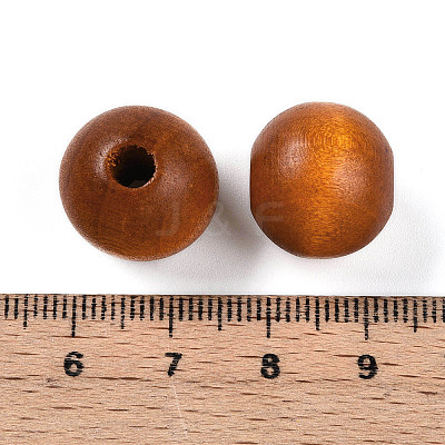 Painted Natural Wood Beads WOOD-A018-16mm-15-1