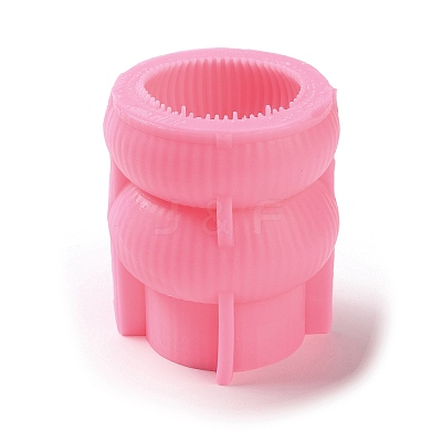 Ribbed Pillar Geometry Scented Candle Silicone Molds LS-DIY-G106-01A-1
