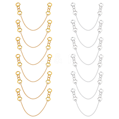 20Pcs 2 Colors Iron Clothing Curb Chains HJEW-NB00296-1