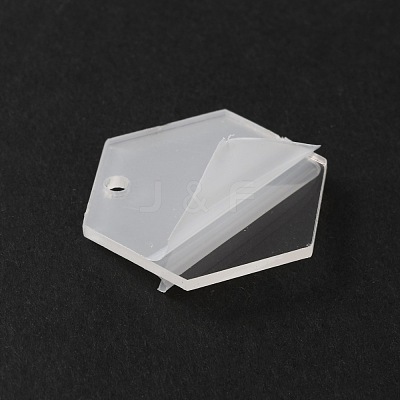 Transparent Acrylic Pendants TACR-WH0001-70-1