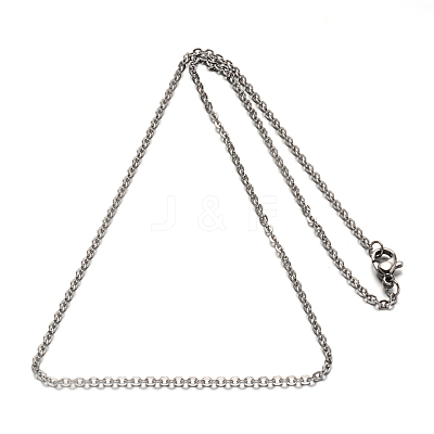 Tarnish Resistant 304 Stainless Steel Cable Chain Necklace STAS-L164B-01P-1