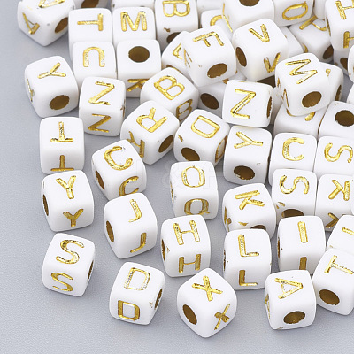 Plated Acrylic Beads X-SACR-N002-06A-1
