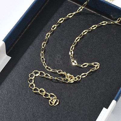 3MM Brass Textured Dapped Chain Necklaces for Women KK-CBA4FD4-01G-1