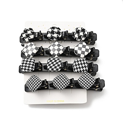 Fashion Double Layer Cloth Alligator Hair Clips Sets PHAR-P005-26-1