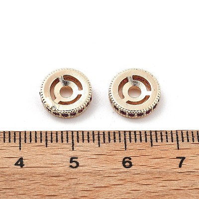 Brass Micro Pave Cubic Zirconia Beads KK-R216-10C-KCG02-1