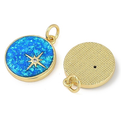 Rack Plating Brass Micro Pave Clear Cubic Zirconia Pendants KK-U032-18G-1