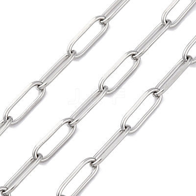 304 Stainless Steel Paperclip Chains CHS-M009-06P-02-1