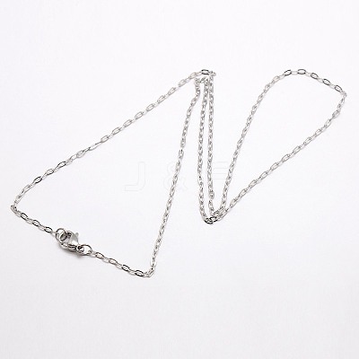 Tarnish Resistant Trendy Unisex 304 Stainless Steel Cable Chain Necklaces NJEW-M046-C-02-1