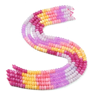 Gradient Color Natural White Jade Beads Strands G-NH0006-A09-01-1