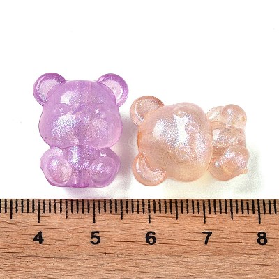 Luminous Transparent Acrylic Beads OACR-G033-06D-1