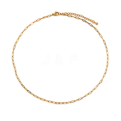 304 Stainless Steel Paperclip Chain Necklaces BZ2870-1