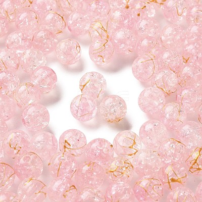 Transparent Crackle Acrylic Beads DACR-D300-01C-10mm-1