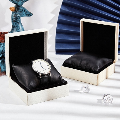 Imitation Leather Bracelet/Watch Pillow Jewelry Displays BDIS-WH0003-02-1