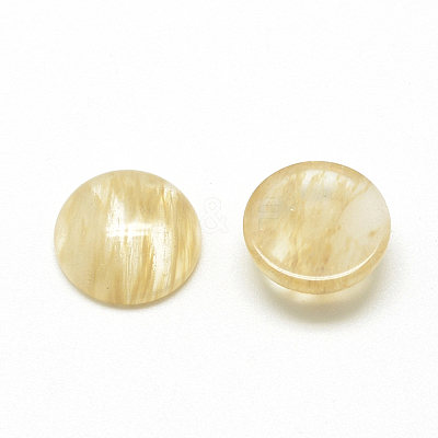 Watermelon Stone Glass Cabochons X-G-R416-8mm-39-1