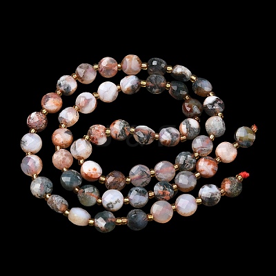 Natural Red Tree Agate Beads Strands G-K389-B89-01-1