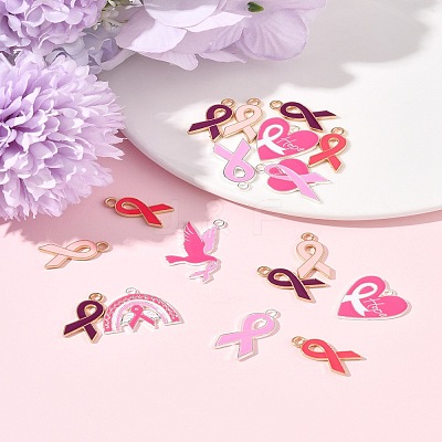 28Pcs 8 Styles Alloy Enamel Pendants ENAM-FS0002-36-1
