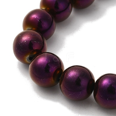 Electroplated Synthetic Magnetic Hematite Beads Strands G-I364-K01-03-1
