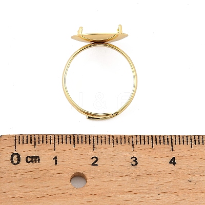 Brass Adjustable Finger Rings Findings KK-A272-04A-G-1