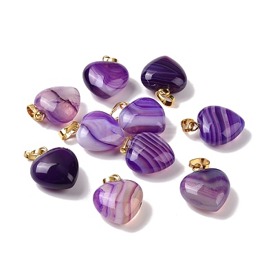 Natural Agate Pendants G-I311-A35-G-1