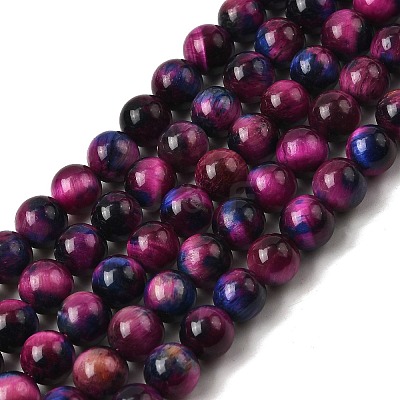 Natural Tiger Eye Beads Strands G-F561-6mm-B09-1