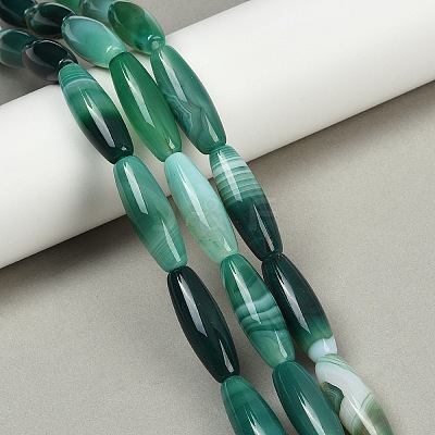 Natural Striped Agate/Banded Agate Beads Strands G-S280-10D-1