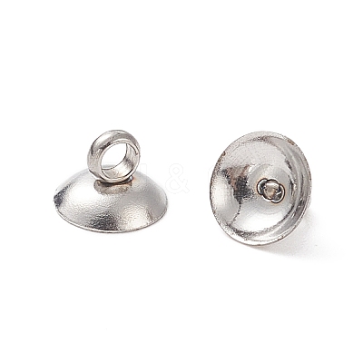 304 Stainless Steel Bead Cap Pendant Bails LS-X-STAS-G224-24P-10-1