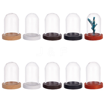 10Pcs Mini Glass Domes AJEW-PH0004-32B-1
