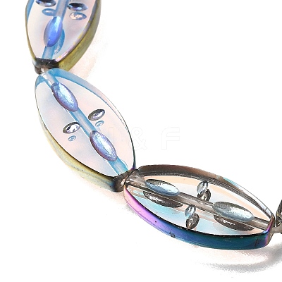 Electroplated Transparent Glass Beads Strands GL-CBA98F0-08F-1