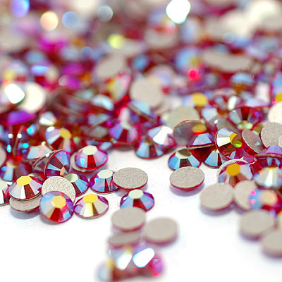 Glass Flat Back Rhinestone RGLA-C002-SS12-227AB-1