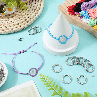 DIY Woven Web/Net Bracelets Making Findings Kit DIY-SC0027-95-1