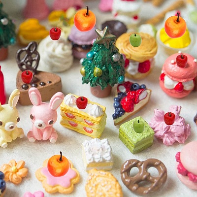 30Pcs 3 Style Mini Clay Imitation Apples DJEW-CA0001-31-1