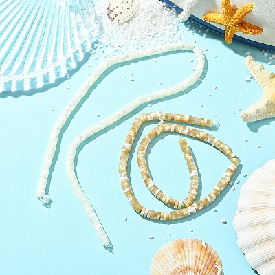 1 Strand Natural Trochid Shell/Trochus Shell Beads Strands SSHEL-YW0001-12A-1