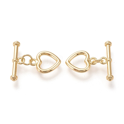 Brass Toggle Clasps X-KK-F820-11G-1