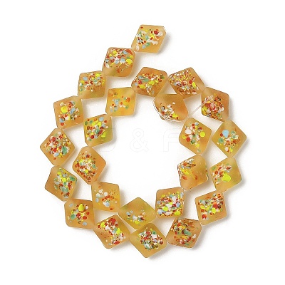 Frosted Handmade Lampwork Beads Strands LAMP-A010-01E-1
