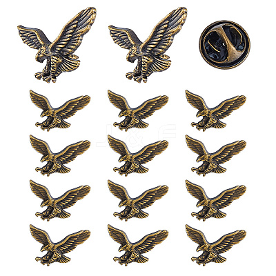 15Pcs Alloy Brooch JEWB-DC0006-49AB-1