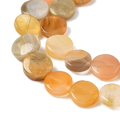 Natural Yellow Botswana Agate Beads Strands G-F790-H04-02-1