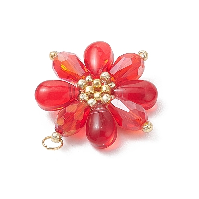 Glass Beaded Pendants PALLOY-MZ01186-03-1
