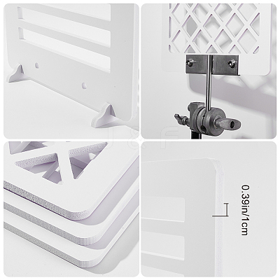 3Pcs 3 Styles HDF High Fiber Density Board Reflection Display Board AJEW-CN0002-89A-1