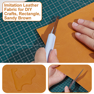 Imitation Leather Fabric for DIY Crafts DIY-WH0591-069C-1