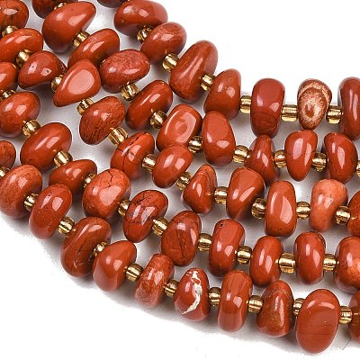 Natural Red Jaseper Beads Strands G-RM250109-A16-1