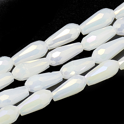 Electroplate Glass Beads Strands X-EGLA-Q099-A01-1