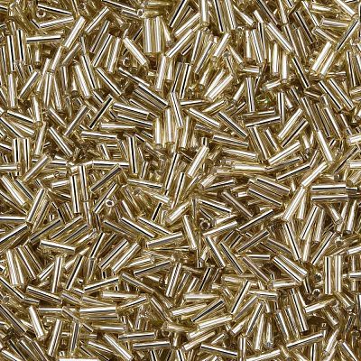 Plated Glass Bugle Beads SEED-S046-01B-22-1