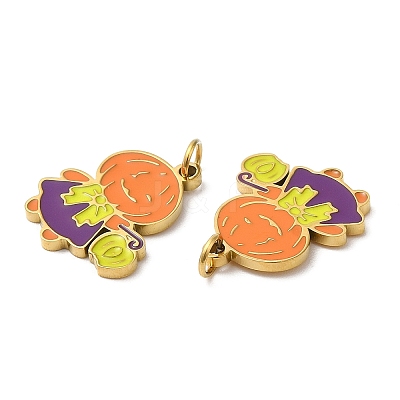 Halloween Ion Plating(IP) 304 Stainless Steel Pendants STAS-D066-05G-1